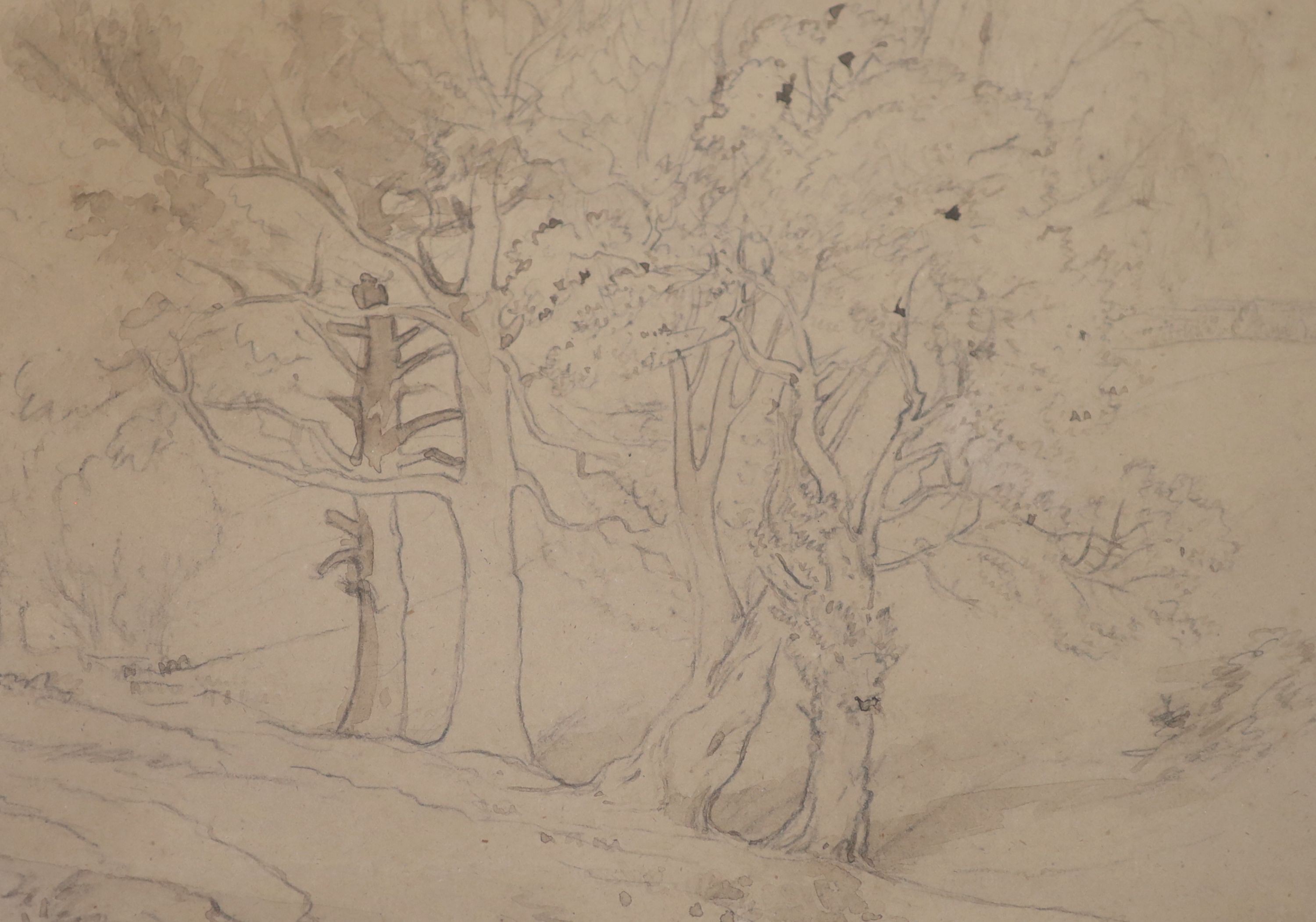 Circle of Anthony Devis (1729-1816), Wooded landscapes, Pencil and watercolour (4), 17.5 x 24cm.